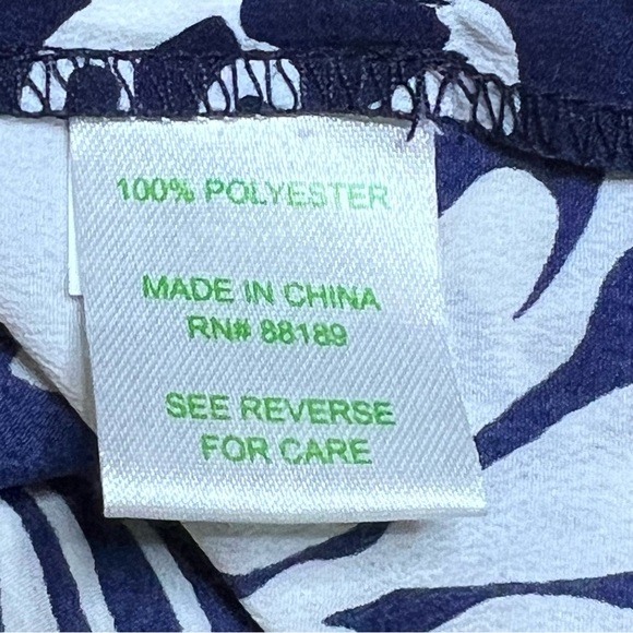 Lilly Pulitzer Women’s Navy & White Strapless Maxi w/High Slits on the Sides S - Picture 12 of 14